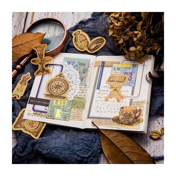 Poppy Crafts Fate Symphony Gold Foil Sticker collection - Vintage Tea*