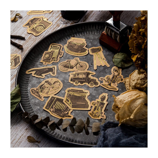 Poppy Crafts Fate Symphony Gold Foil Sticker collection - Vintage Tea*