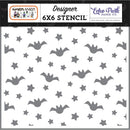 Echo Park Stencil 6"X6" Fright Night Bats, Monster Mash*