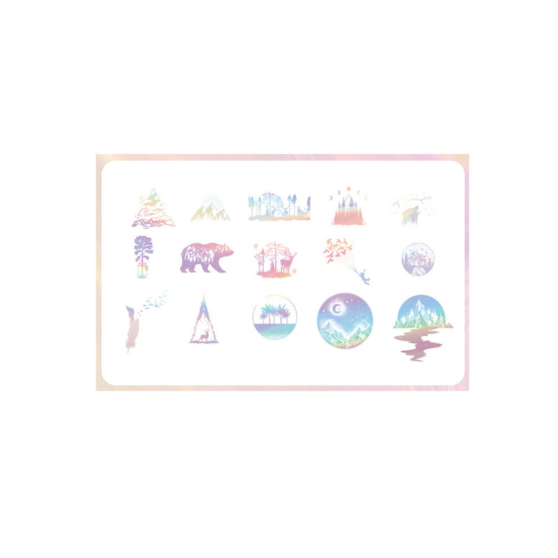 Poppy Crafts Holographic Stickers - Wonderland Forest*