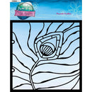 Studio Light Mindful Moodling 8"X8" Stencil Nr. 93, Peacock Feather*