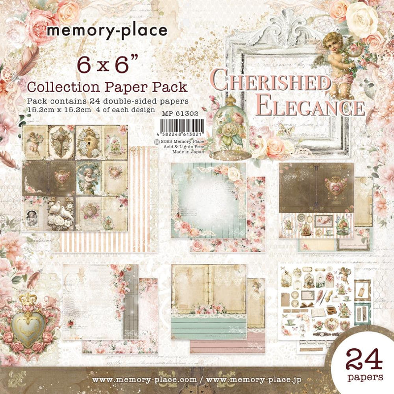 Memory Place Cherished Elegance Double-Sided Paper Pack 6"X6" 24/Pkg*