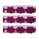 Prima Marketing Trim - Floral Lace - Mulberry 5yrds*