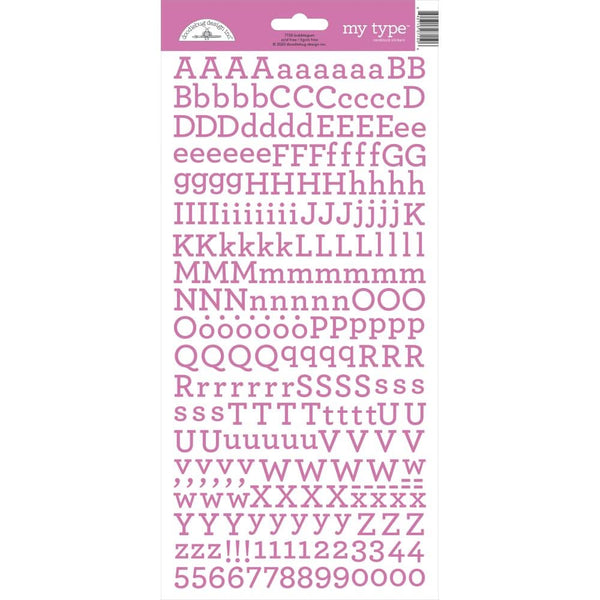 Doodlebug My Type Cardstock Stickers 6in x 13in  - Bubblegum*