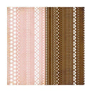 Basicgrey 12"x12" Single Sheet Laser-Cut Doilies - Nook & Pantry - Pink/Brown