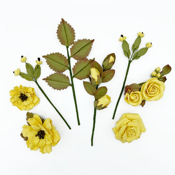 49 And Market Nature's Bounty Paper Flowers - Canary*