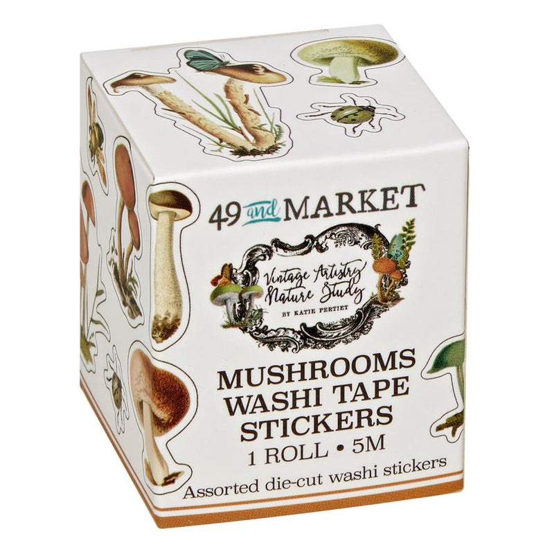 49 And Market Washi Sticker Roll Nature Study Mushrooms