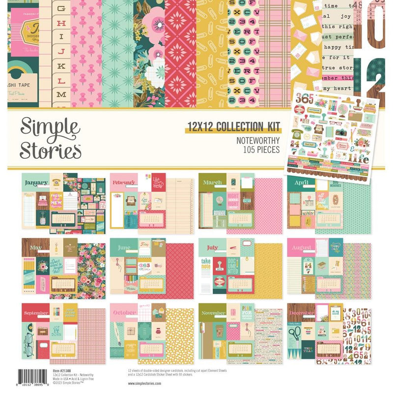 Simple Stories Collection Kit 12"X12" Noteworthy*