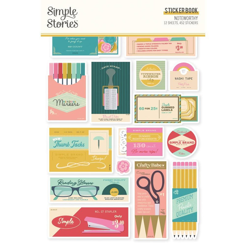 Simple Stories Sticker Book 12/Sheets Noteworthy