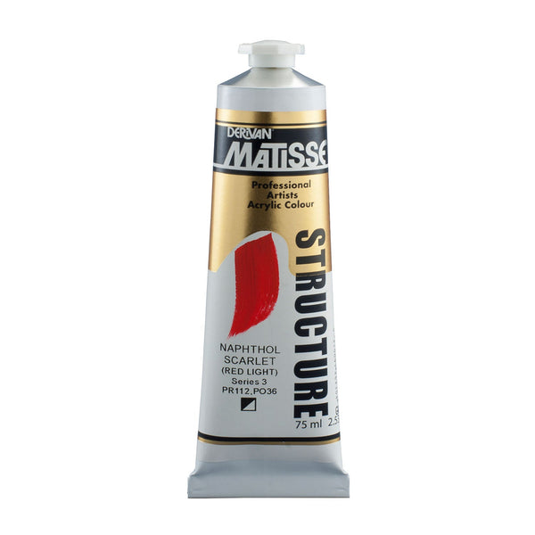 Matisse Structure Paint 75mL - Naphthol Scarlet (Red Light)*