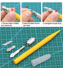 Universal Crafts Easy Grip Model Cutter with 12 Blades - White
