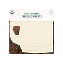 P13 Light Chipboard Album Base 6"X6" Mix And Match, P13 Coffee Break*