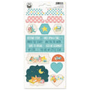 P13 Good Night Chipboard Stickers 4"x 8"