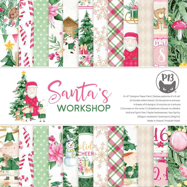 P13 Double-Sided Paper Pad 6"X6" Santa's Workshop*