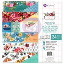 Prima Marketing Double-Sided Paper Pad 12"X12" 24 pack - Painted Floral, 6 Foiled Designs/4 Each*