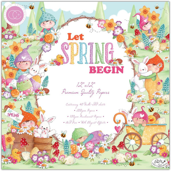 Craft Consortium Double-Sided Paper Pad 12"X12"  40-pack - Let Spring Begin*