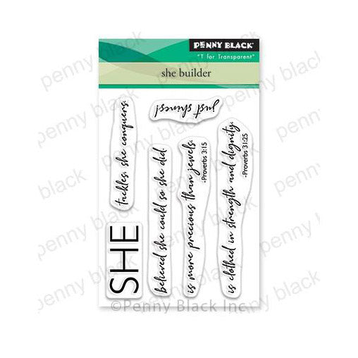 Penny Black Clear Stamps - She Builder*