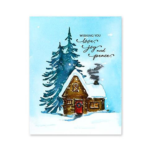 Penny Black Cling Rubber Stamp - Cozy Cabin