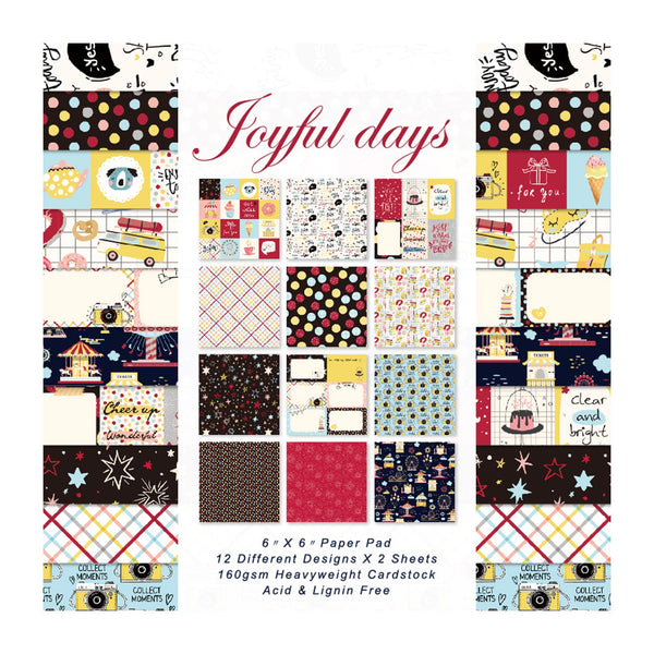 Poppy Crafts 6"x6" Paper Pack #39 - Joyful Days*