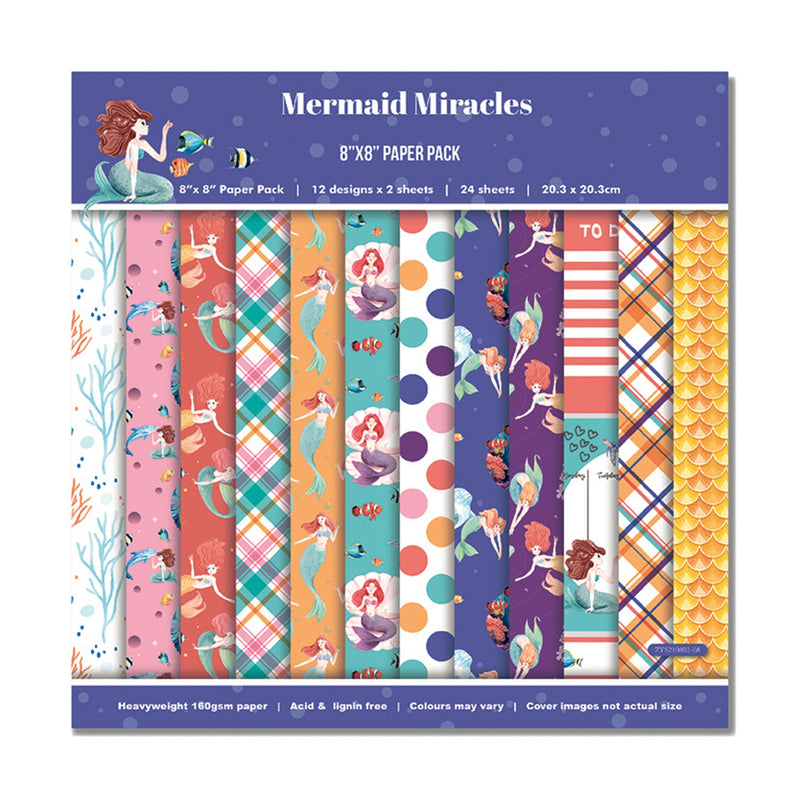 Poppy Crafts 8"x8" Paper Pack - Mermaid Miracles*