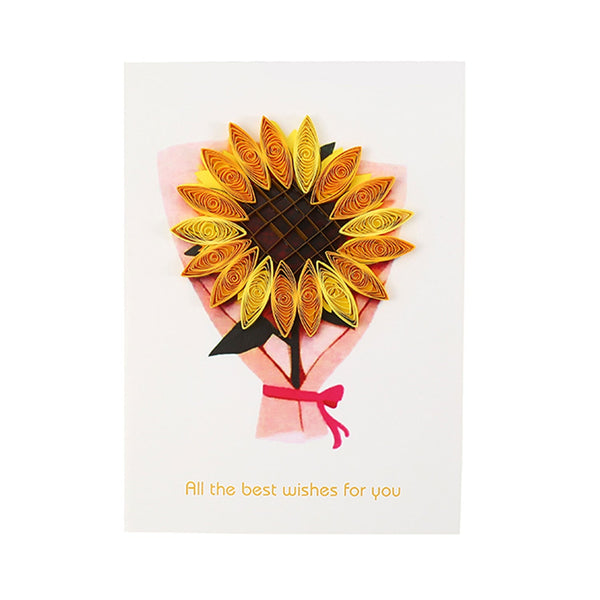 Poppy Crafts Quilling Kit - A5 Greeting Card #6 - Sunflower Best Wishes*