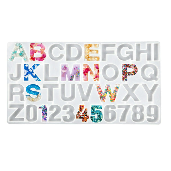 Poppy Crafts Silicone Resin Mold - Alphabet & Numbers*