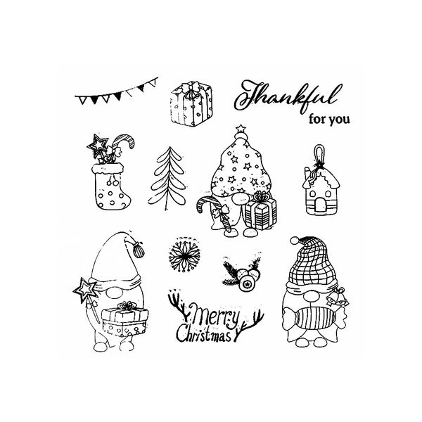 Poppy Crafts Cutting Dies & Stamp Set #73 - Thankful For Christmas - 8.2cm x 11.6cm*