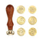 Poppy Crafts Wax Seal Stamp Set Brass Head 6pcs, Wooden Handle #15 - Christmas Edition*