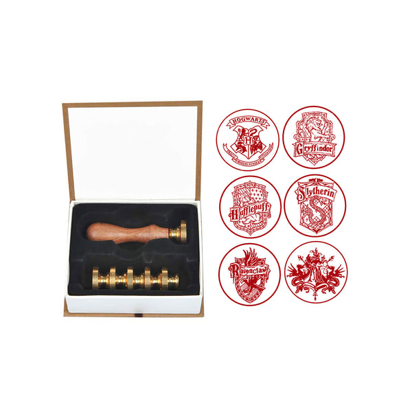 Poppy Crafts Wax Seal Stamp Set Brass Head 6pcs, Wooden Handle #14 - Magical*