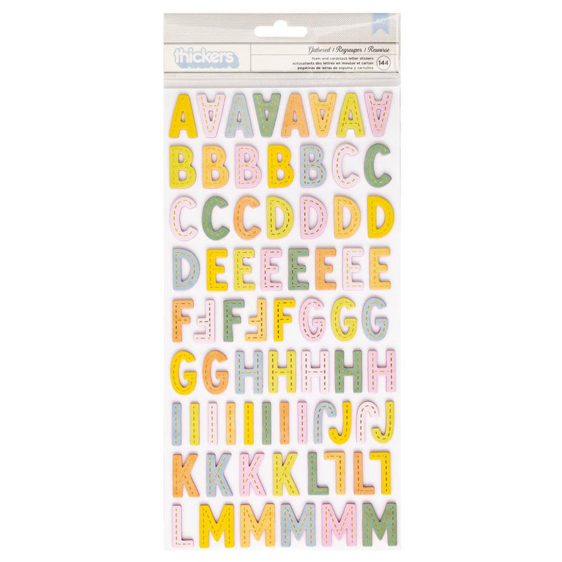 Paige Evans - Garden Shoppe Thickers Stickers 144 pack - Alphabet  with Copper Foil Accents