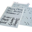 Pinkfresh Studio Stencils 6.25"X9.75" 3 pack - Brushed Sentiments Holiday Layering*