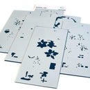 Pinkfresh Studio Stencils 4"X9" 6 pack -  Holiday Elements Layering*