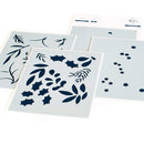 Pinkfresh Studio Stencils 4.25"X5.25" 4 pack  Festive Leaves Background Layering*