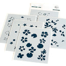 Pinkfresh Studio Stencils (10.8cm x 13.9cm) 5-pack Mixed Blooms Layering*