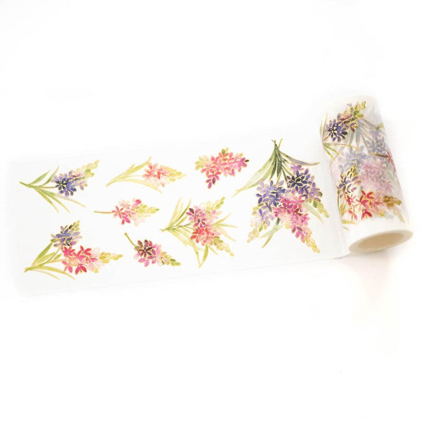 Pinkfresh Studio Foiled Washi Tape 4"X11yd Tuberose