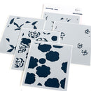 Pinkfresh Studio Stencils 4.25"X5.25" 5 pack Pretty Blossoms