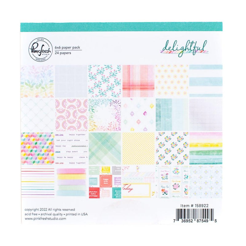 Pinkfresh Studio Double-Sided Paper Pack 6"x 6" 24 pack - Delightful*