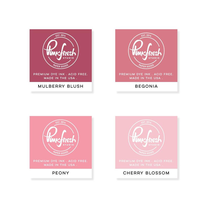 Pinkfresh Studio Premium Dye Cube Ink Pads 4 Colours - Rose Garden