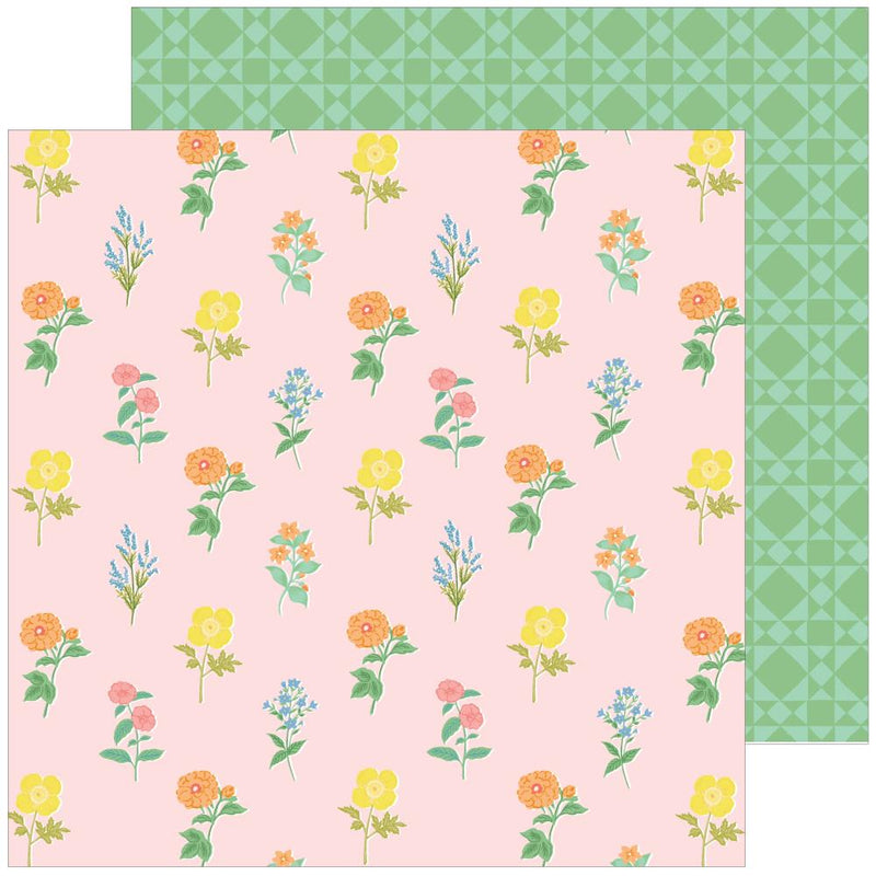 Pinkfresh Studio - Flower Market Double-Sided Cardstock 12"x 12" - Floweret