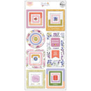 PinkFresh Chipboard Frames Stickers Garden Bouquet