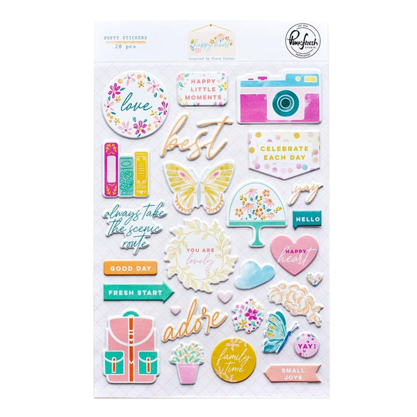 PinkFresh Puffy Stickers - Happy Heart*