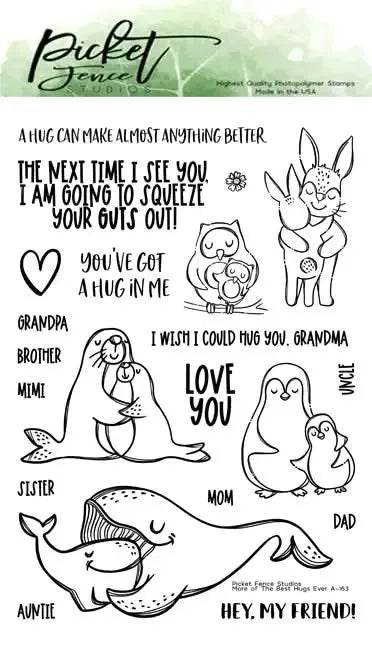 Picket Fence Studios 4"X6" Stamp Set - More Of The Best Hugs Ever*