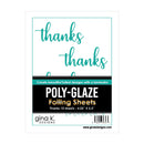 Gina K Designs Poly-Glaze Foiling Sheets 10/Pkg - Thanks*