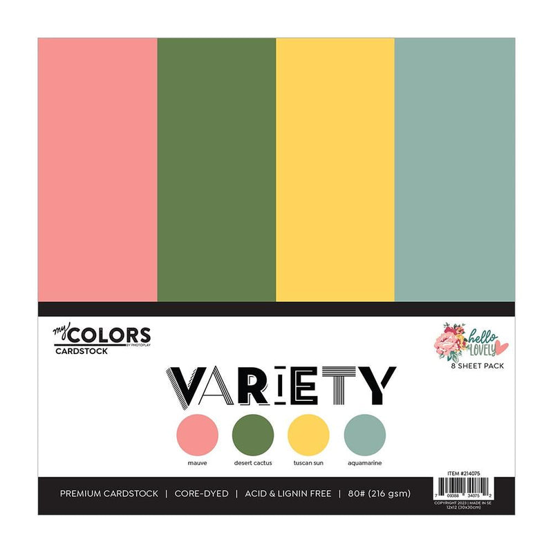 PhotoPlay Cardstock Variety Pack 8 pack  Hello Lovely*