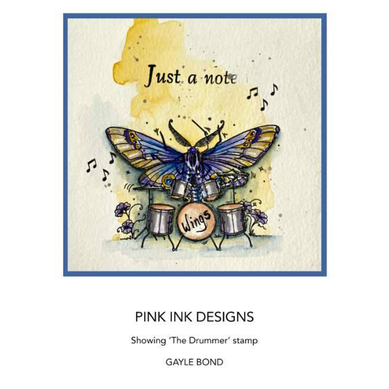 Pink Ink Designs A6 Clear Stamp - The Drummer*