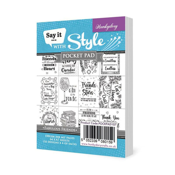 Hunkydory Say it with Style Pocket Pads - Fabulous Friends