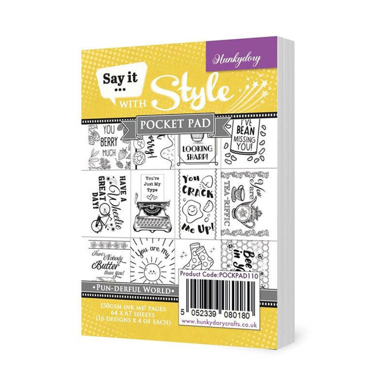 Hunkydory Say it with Style Pocket Pads - Pun-derful World