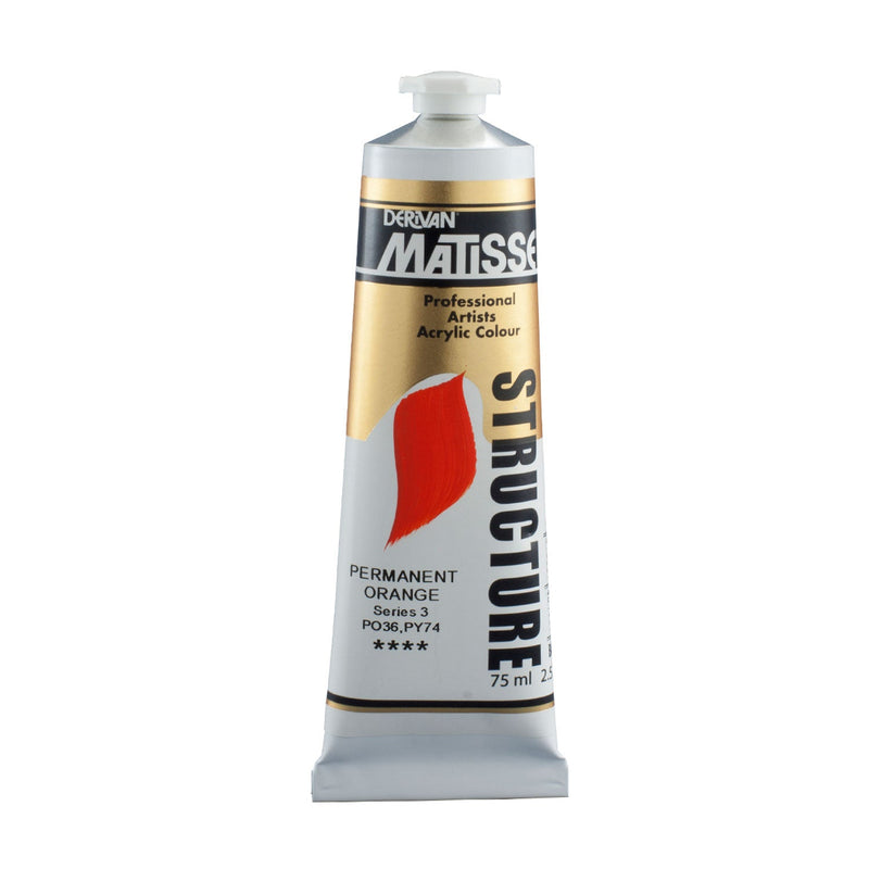 Matisse Structure Paint 75mL - Permanent Orange