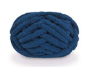Blue braided knot pillow on a white background