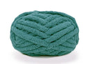 Teal skein of yarn on a white background